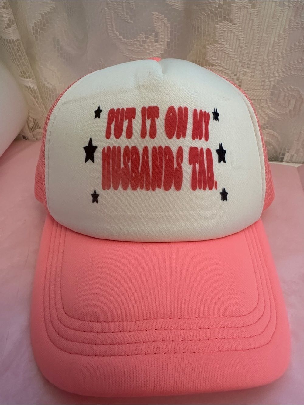 Pink women’s trucker hat
